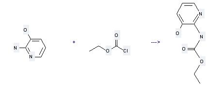 2-Amino-3-hydroxypyridine can react with carbonochloridic acid ethyl ester to get (3-hydroxy-[2]pyridyl)-carbamic acid ethyl ester.